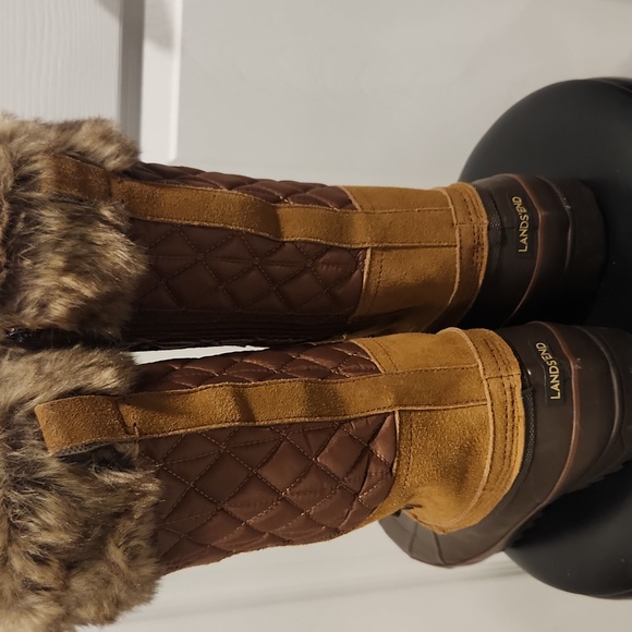 NWOT Lands' End Alpine Snow Brown and Tan Winter Boots - Picture 5 of 9